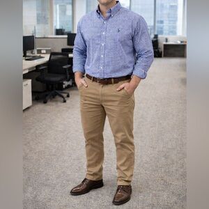 Ralph Lauren Blue Plaid Button down‎ (XL)